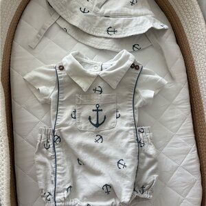 Tommy Bahama White Baby Romper